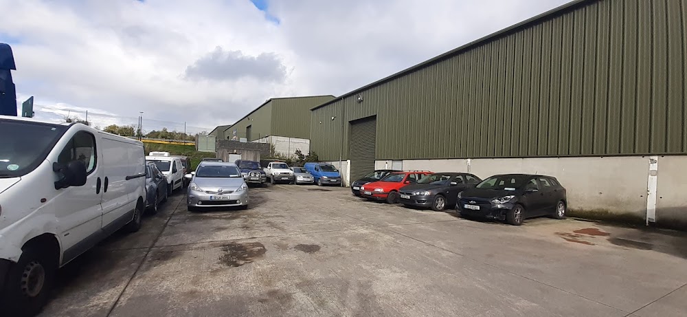 Collon Vehicle Dismantlers facility showing organized vehicle yard